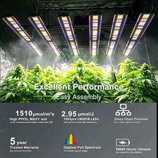5000W Spider LED Grow Lights Full Spectrum 6BAR w/LM281B Indoor Commercial Light picture