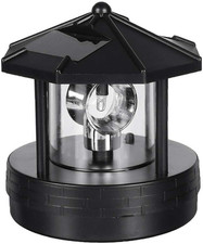 Solar Beacon Light, Waterproof LED Garden Lighthouse 360 Rotating for Outdoor Ga picture