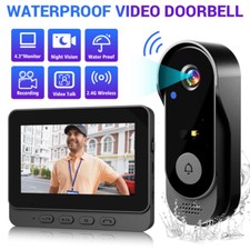 Wireless Security Smart Doorbell Intercom Two-Way Video Camera Bell Chime 1080P picture