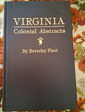 Virginia Colonial Abstracts Vol II by Beverley Fleet (HC, 1988, Genealogical) picture