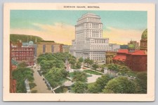 Dominion Square Montreal 1949 Postcard Sun Life Building Canada City View picture