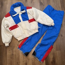 Vtg 1980s Olympics Ski Suit Snowsuit Womens 12 Jacket Coat Pants Snow ABC Sunice picture