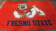 Huge Massive Fresno State Bulldogs Red Logo Flag  picture