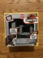 Basic Fun Tiny TV Classics Jurassic Park Mini TV w/ Remote – New Open Box picture