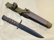 Vintage OKC-3S Knife Bayont Genuine USMC + Scabbard Ontario Knife Co USA picture