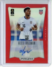 2026 Prizm FIFA World Cup Alex Freeman RC Auto 2012 Prizm Throwback Red #37/49 picture
