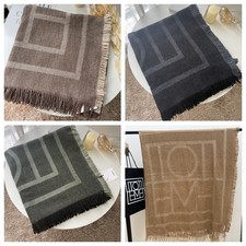🎁Toteme Wool Cashmere Classic Logo Geometric Women Warm Shawl Scarf 155cm*140cm picture