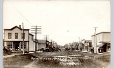 MAIN STREET henning mn 1910s postcard minnesota real photo rppc downtown shops picture