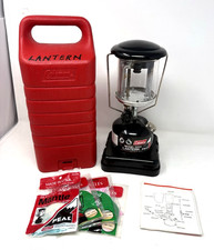 Vintage 1986 Coleman Peak Black Lantern Model 222A Made In Canada w Case picture