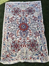Uzbek Silk suzani handmade embroidery home decor 62”x40” picture