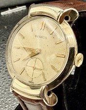 Vintage 1950s Men’s  Benrus Watch Fancy Scrolled lugs rare “Time Only” dn21 cal picture