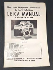 1958 Leica Manual and Data Book 13th Ed. EQUIPMENT SUPPLEMENT chapbook insert picture