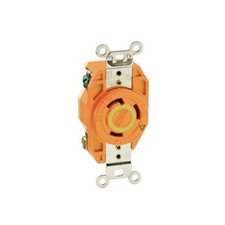 Lot of 10 Leviton 2610-IG 30A 125V L5-30R Locking Receptacle Orange NEW picture