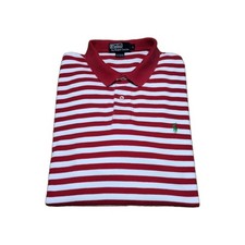 Vintage Polo Ralph Lauren Polo Shirt Mens L Candy Cane Striped 90s Preppy EUC picture