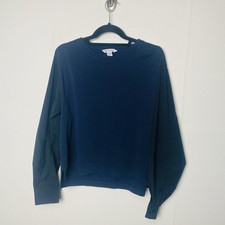 Athleta Harlow Hybrid Long Sleeve Top Navy and Black  Athleisure Size Medium. picture