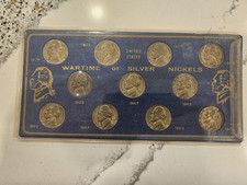 1942-1945 Wartime Silver Nickels Circulated Complete Set picture