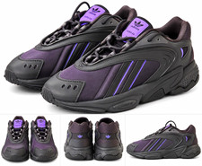 adidas Oztral Black Purple Rush Men's Low Top Leather Lace Up Sneakers HQ4473 picture