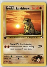 Brock's Sandshrew (72) Common Gym Heroes 072/132 1st Edition NM picture