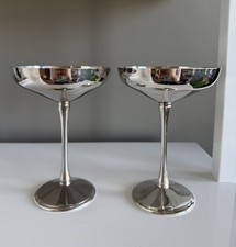 Pair of Silver Plated Champagne Coupes by Kirk-Stieff, Spain, 1980 picture