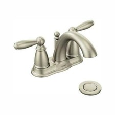 MOEN 6610BN Brantford BRrushe NICKEL 2-Handle Centerset HIGH Arc Bathroom FAUCET picture