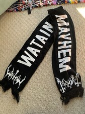 Mayhem & Watain Black Metal Warfare 2015 tour scarf RARE, Cradle Of Filth Slayer picture
