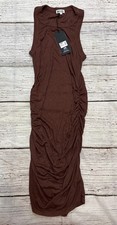 LAmade Women’s Ella Dress Racer back Hazelnut Size M NWT $106 picture