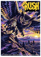 RUSH FIFTY SOMETHING TOUR 2026  Denver PRINT Limited Signed & # To 1500 picture