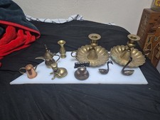 Vintage Brass And Copper Decorc collection (9 Pcs)  picture