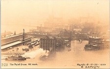 RPPC Pittsburgh Pennsylvania 1936 Flood Scene Birdseye View Disaster picture