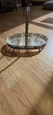 Incredible Rare Solid Sterling Silver Victorian Repousse Serving Tray/Basket 10” picture