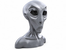 Grey Alien Bust 15cm 22cm UFO Sci Fi Collectible Hand Painted picture
