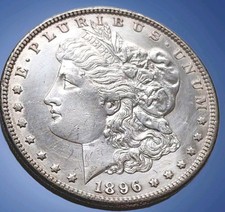1896 P Morgan Silver Dollar $1 Business Strike 0.9 Fineness KM#110 picture