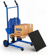 Hydraulic Material Lift 450lbs Winch Stacker Pallet Dolly Lift 36