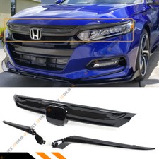 For 2018-2020 10th Gen Honda Accord Sedan JDM Sport Style Grille Glossy Black picture