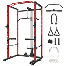 Multi-Functional Power Cage with LAT Pulldown System 1600LBS Power Rack Home Gym picture
