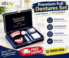 Silicone Dentures kit Upper Lower False Teeth Set Instant Smile too premium picture