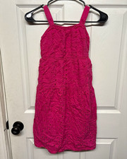 Abercrombie Kids Girls Pink Eyelet Strappy Sleeveless Sundress 7-8Y picture