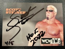 Scott Steiner 1998 Topps WCW/nWo JSA Cert. Authentic Signatures Hall OF Fame /5  picture