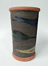 ALFA DOM Handmade Studio Pottery Ceramic Glazed Stoneware Vase Vessel  picture