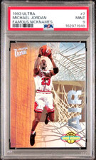 Michael Jordan 1993-94 Ultra FAMOUS NICKNAMES #7 PSA 9 Bulls HOF GOAT picture