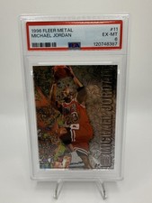 1996 FLEER METAL #11 MICHAEL JORDAN PSA 6 picture