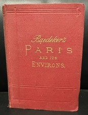 Baedeker's Paris and its Environs Travel Guide 1896 (HC) W/Maps picture