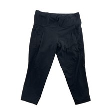 Athleta Salutation Stash Pocket II Capri Large Women Black Athleisure 18 In 66-2 picture