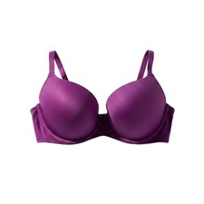 Torrid Curve Push-Up Plunge Bra Purple Lattice Strappy Underwire 44C NEW picture