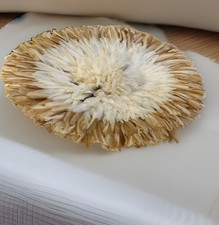 Vintage Traditional Real Feather Headdress Juju Hat Wall Hanging  Decor 21” Wide picture