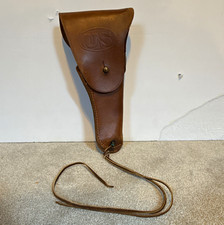 (MINT) Original WWII US Original Leather Colt M1911 Holster w/ Lanyard BOYT picture