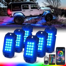 6/8/10 RGB LED Rock Lights Offroad Music Wireless Bluetooth Underglow Neon Light picture