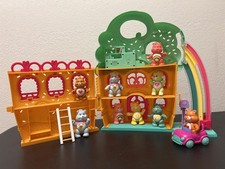 Vintage 1983 Care Bears  Play Set.  Comes with 9 Care Bears & Playhouse  picture