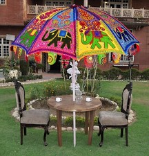 Indian Garden Umbrella Outdoor Patios Rajasthani Parasol Large Sun Umbrella picture
