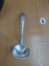 Sterling Silver Colonial Heavy Cream Ladle Mono Gram  picture